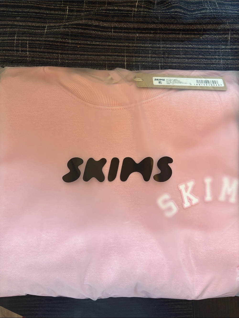 SKIMS Pink Logo Crewneck Sweatshirt
